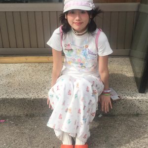 White Dolphin Print Short Sleeve T-Shirt for Women, Fitted Summer Top, Sweet and Spicy American Style, Y2K Fashion