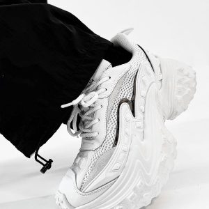 White Height-Increasing Mech Dad Shoes for Men and Women - Paris Street Style Trendy Niche Couple Shoes with Durable Sole