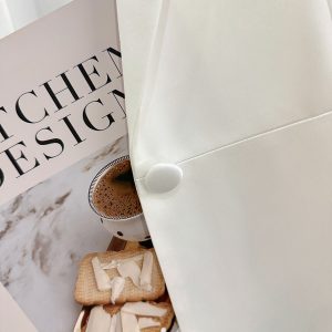 White Korean-Style Thin Blazer for Women - 2025 Summer Trendy Draping Acetate Suit, Age-Reducing Fashion