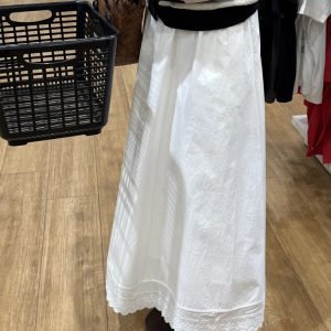 White Lace Splicing A-Line Half-Length Skirt for Women - 2025 New Style, Perfect for Petite Pear-Shaped Figures
