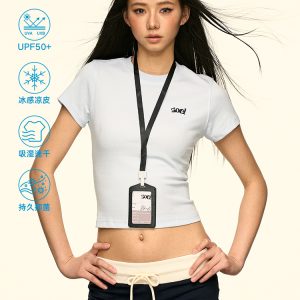 White Minimalist Letter Print Short Sleeve T-Shirt for Women – Summer Slim Fit Top, Trendy Casual Style for Hot Girl Vibes