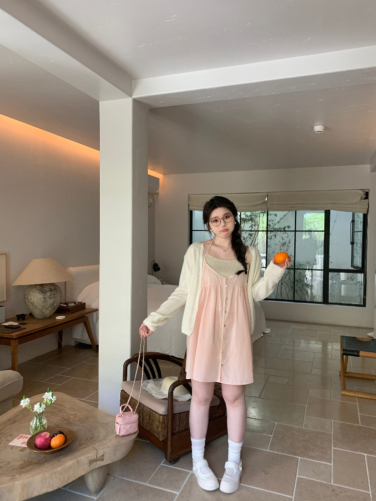 White Thin Knit Cardigan for Women - Soft, Sun-Protective Layering Item, Slightly Chubby, Misty Girl Style White Thin Knit Cardigan for Women - Soft, Sun-Protective Layering Item, Slightly Chubby, Misty Girl Style