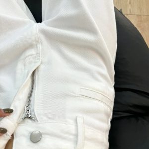 White Wide-Leg Jeans for Plus Size Women - 2025 New Style, Slimming Loose Straight-Leg Pants for Petite and Curvy Fit