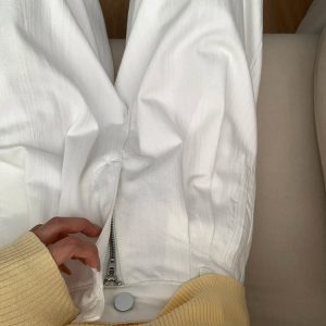 White Wide-Leg Pants for Women - 2025 New Style Loose High-Waisted Plus Size Slimming BF Fashion