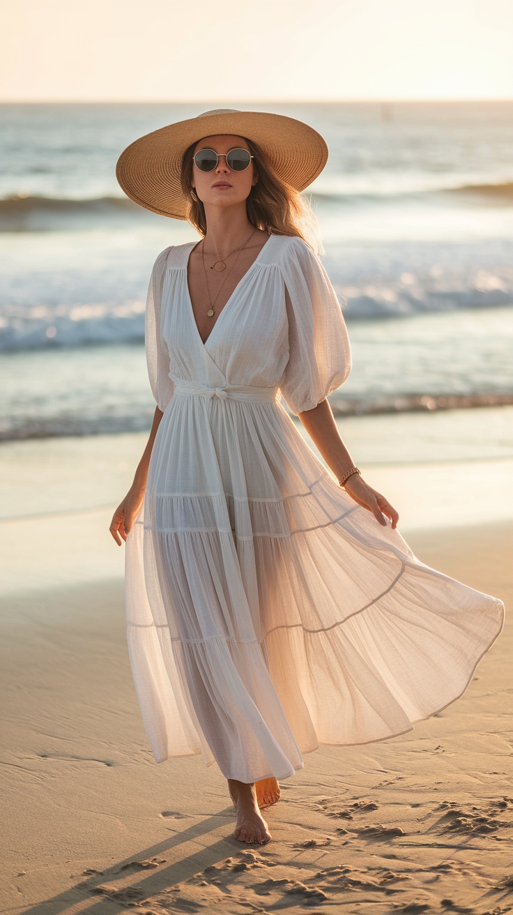 Creating a White Maxi Dress Outfit Casual for Day Trips outfit idea