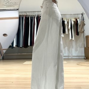 Wide-Leg White Jeans for Women - Loose Fit Lazy Style Plus-Size Pants for Pear-Shaped Figures and Thick Legs, 2025 Fashion Trend