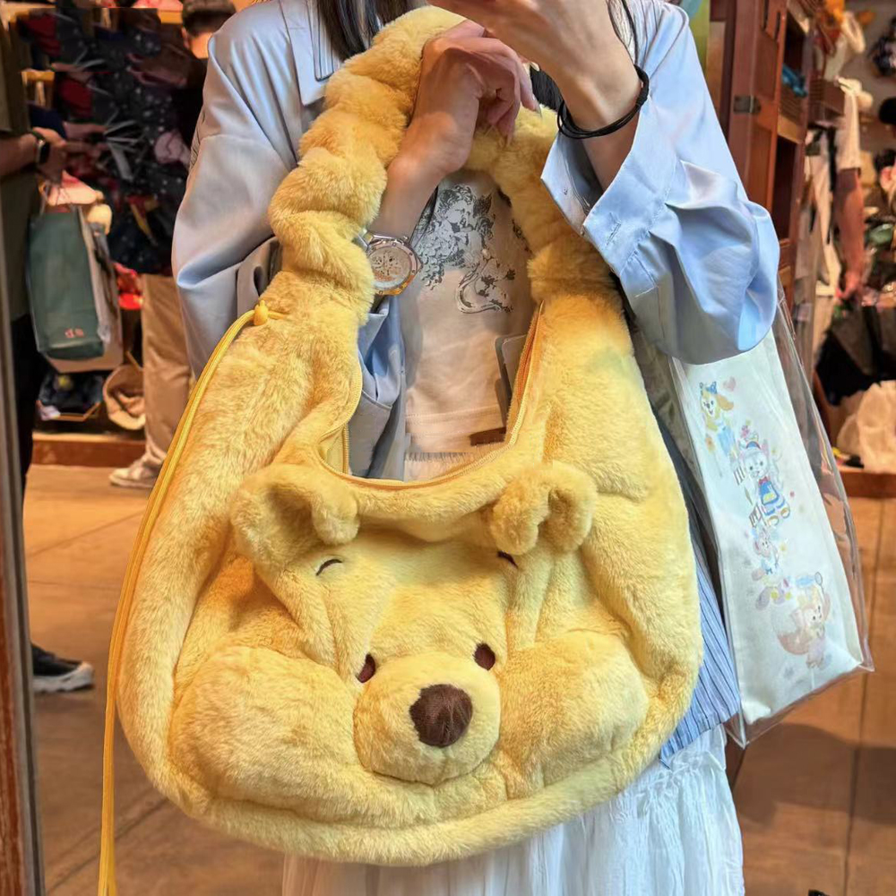 Winnie the Pooh Cartoon Large Capacity Tote Bag - Handheld, Shoulder, Crossbody, Ideal for Class and Commuting Winnie the Pooh Cartoon Large Capacity Tote Bag - Handheld, Shoulder, Crossbody, Ideal for Class and Commuting