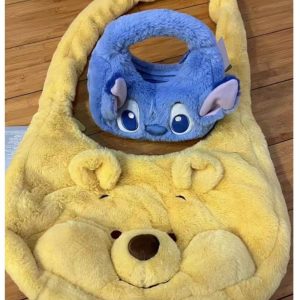 Winnie the Pooh Cartoon Large Capacity Tote Bag - Handheld, Shoulder, Crossbody, Ideal for Class and Commuting