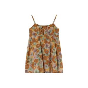 Women's A-Line Camisole with Oil Painting Print - Summer 2025 Korean Casual Vacation Top