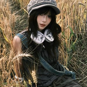 Women's American Retro Printed Punk Camisole T-Shirt - Slim Fit Sleeveless Summer Street Style Top