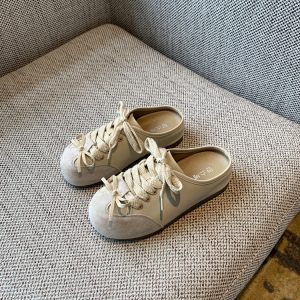 Women's Baotou Slippers - 2025 Summer Thick-Soled Genuine Leather Casual Slip-Ons for Outdoor Wear, Height-Increasing Design