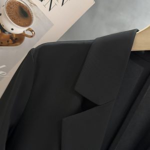 Women's Black Thin Blazer - 2025 Summer Stylish Suit in Unique Lazy Style