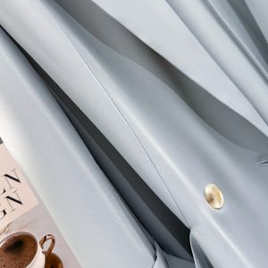 Women's Blue Slim Fit Casual Blazer - Thin Summer Suit for Commuting, Stylish and High-End 2025 Fashion