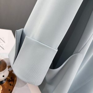 Women's Blue Slim Fit Casual Blazer - Thin Summer Suit for Commuting, Stylish and High-End 2025 Fashion