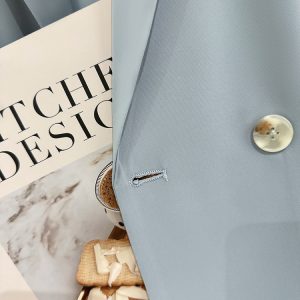Women's Blue Slim Fit Casual Blazer - Thin Summer Suit for Commuting, Stylish and High-End 2025 Fashion