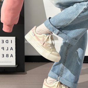 Women's Breathable Canvas Sneakers - Soft Sole, Versatile White Summer Shoes for Casual Youthful Style