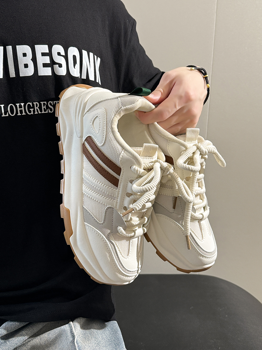 Women's Breathable Mesh Lightweight Soft-Soled Dad Shoes in Wine Red - Versatile Y2K White Sneakers for Everyday Style Women's Breathable Mesh Lightweight Soft-Soled Dad Shoes in Wine Red - Versatile Y2K White Sneakers for Everyday Style