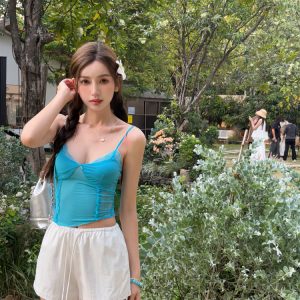 Women's Casual A-Line Drawstring Shorts in Light, Breathable Tencel Cotton-Linen Blend - Summer Essential, Loose Fit