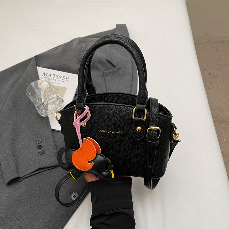 Women's Casual Crossbody Bucket Bag - Trendy 2025 Lychee Pattern Handbag, Versatile Style for Everyday Use