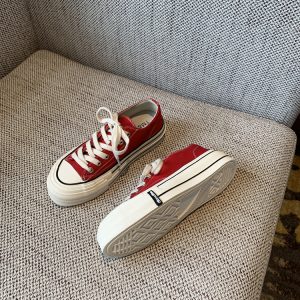 Women’s Casual Sneakers - 2025 Korean Style Lace-Up Flat Low-Top Canvas Shoes for Versatile Everyday Wear