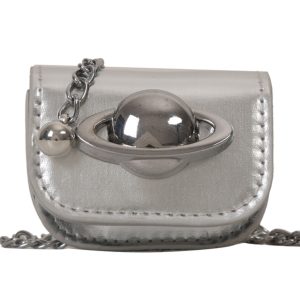 Women’s Chain Waist Bag - Internet Celebrity Style Crossbody Mini Pouch for Jeans, Decorative Leather Waist Belt Bag