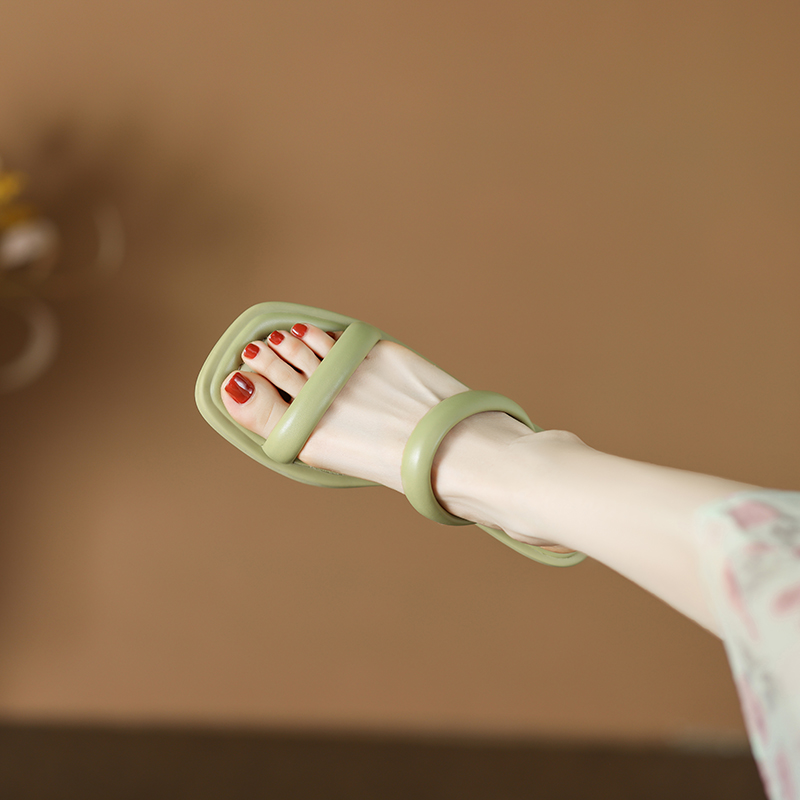 Women’s Chunky Mid-Heel Slide Sandals - Comfortable Open-Toe Design for Summer Casual Wear, Versatile Square Toe Slippers Women’s Chunky Mid-Heel Slide Sandals - Comfortable Open-Toe Design for Summer Casual Wear, Versatile Square Toe Slippers