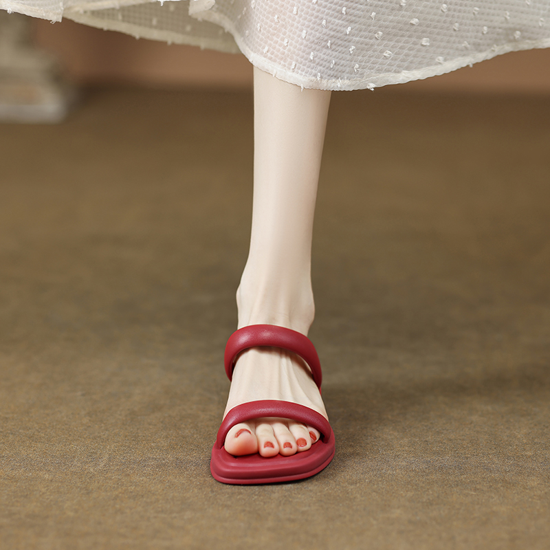 Women’s Chunky Mid-Heel Slide Sandals - Comfortable Open-Toe Design for Summer Casual Wear, Versatile Square Toe Slippers Women’s Chunky Mid-Heel Slide Sandals - Comfortable Open-Toe Design for Summer Casual Wear, Versatile Square Toe Slippers