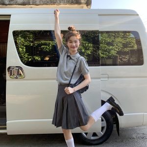 Women's Doll Collar Bow Short-Sleeve Knitted Top - Loose Fit Spring/Summer 2025, Cute and Simple Style