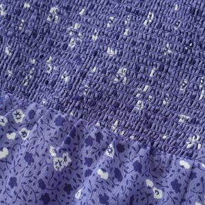 Women's Floral Spaghetti Strap Dress - French Style Long Purple Summer Dress for Vacation 2025 Temperament