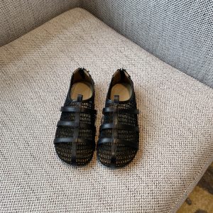 Women's Genuine Leather Roman Sandals 2025 Summer Hollow Mesh Back Zipper Flat Shoes, Boho Chic Style, Comfortable Footwear