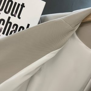 Women's Gray British Style Blazer, Trendy Small Suit Jacket for Spring & Autumn 2025, Chic Commuter Fashion