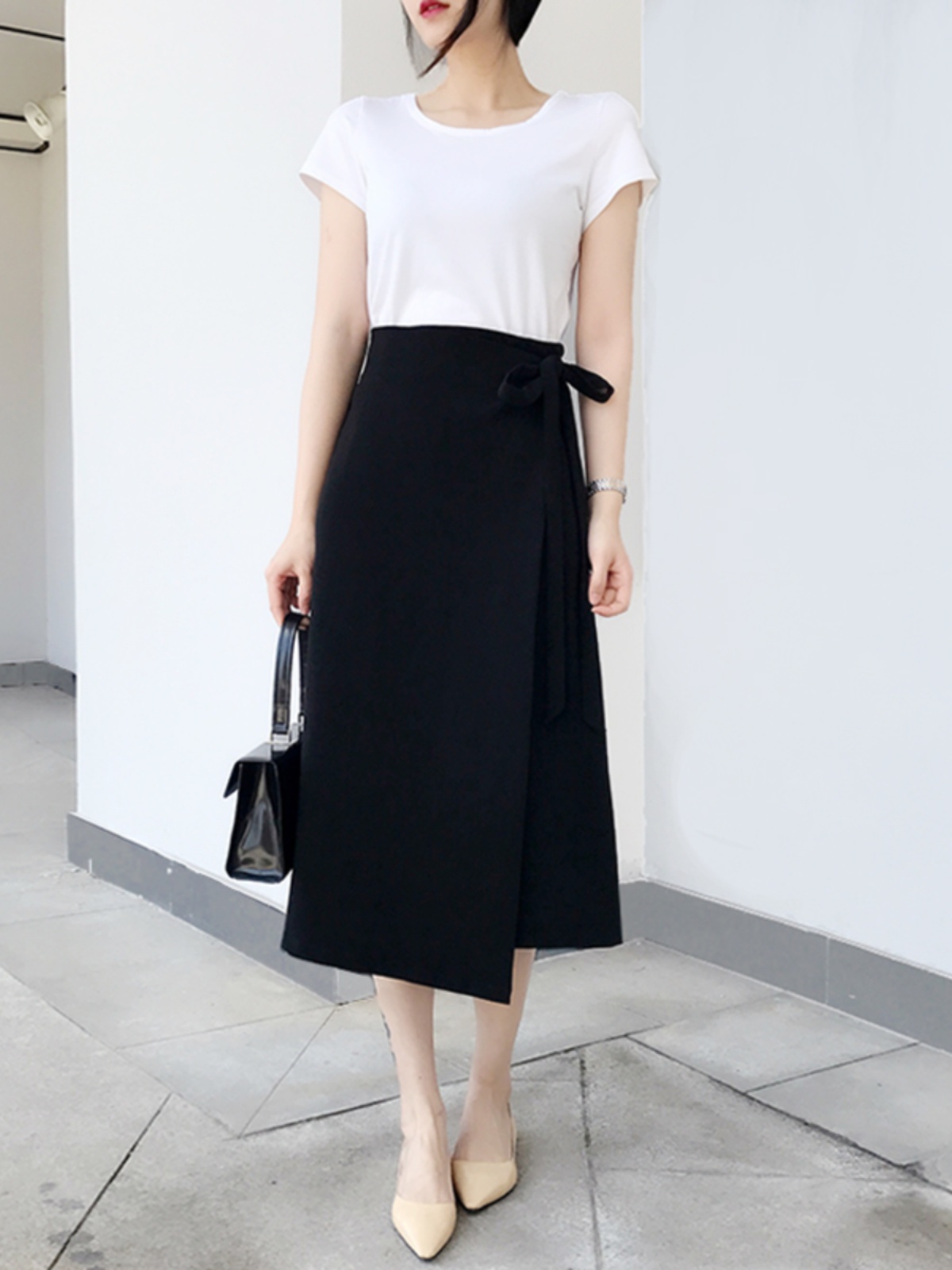 Women's High Waist Midi Strap Dress - Irregular Split A-Line Skirt for Spring Summer 2025 Women's High Waist Midi Strap Dress - Irregular Split A-Line Skirt for Spring Summer 2025