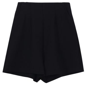 Women's High-Waisted A-Line Shorts, Versatile Wide-Leg Korean Style Casual Pants with Pockets, Slimming Fit