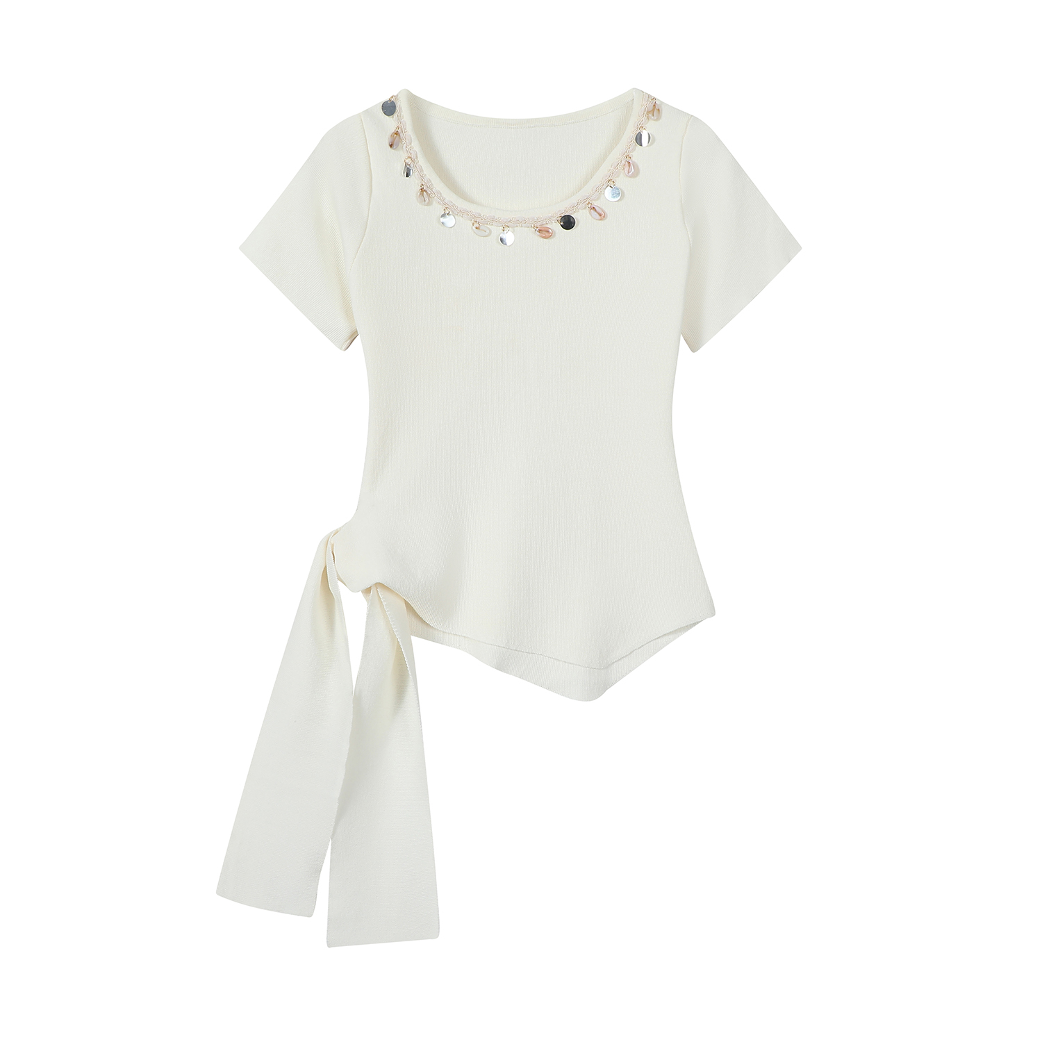 Women's Irregular Bohemian Short Sleeve Top - Unique Summer Outfit with Gorgeous Design for Trendy 90s and Y2K Style