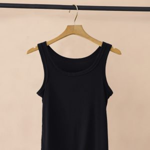 Women's Knitted Layering Vest, White Basic Camisole & Black Sleeveless Top - Trendy Summer Essentials for Chic Outfits