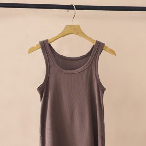 Women's Knitted Layering Vest, White Basic Camisole & Black Sleeveless Top - Trendy Summer Essentials for Chic Outfits