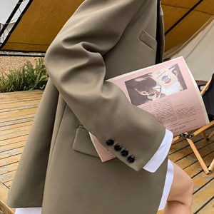 Women's Korean Style Unique Design Blazer, High-End Spring Autumn Suit, Trendy Small Blazer for 2025 Fashion