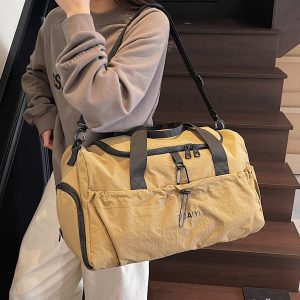 Women's Large Capacity Travel Sports Gym Bag - Lightweight Portable Hand-Held Shoulder Crossbody Luggage