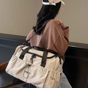 Women's Large Capacity Travel Sports Gym Bag - Lightweight Portable Hand-Held Shoulder Crossbody Luggage