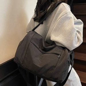 Women's Lightweight Fitness Sports Bag - Large Capacity Commuting Shoulder Crossbody Bag for Travel and Short Trips