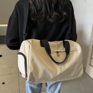 Women's Lightweight Training Bag with Dry Wet Separation, Crossbody Travel Luggage, Portable Short Trip Storage Bag