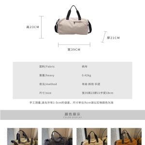 Women's Lightweight Training Bag with Dry Wet Separation, Crossbody Travel Luggage, Portable Short Trip Storage Bag