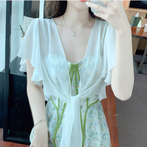 Women's Long Sleeve Sun Protection Shirt Jacket - Summer Knit Lace Cover-Up, Lightweight Shawl Top for Skirts and Dresses