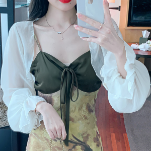 Women's Long Sleeve Sun Protection Shirt Jacket - Summer Knit Lace Cover-Up, Lightweight Shawl Top for Skirts and Dresses