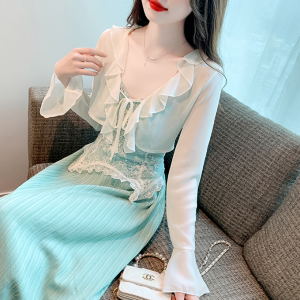 Women's Long Sleeve Sun Protection Shirt Jacket - Summer Knit Lace Cover-Up, Lightweight Shawl Top for Skirts and Dresses