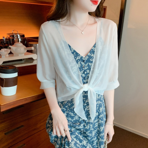 Women's Long Sleeve Sun Protection Shirt Jacket - Summer Knit Lace Cover-Up, Lightweight Shawl Top for Skirts and Dresses