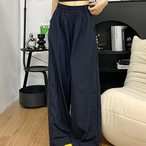 Women's Loose Fit Cargo Pants - Thin, Quick-Dry, Straight-Leg, Wide-Leg Casual Sports Pants for Summer 2025, Versatile American Style