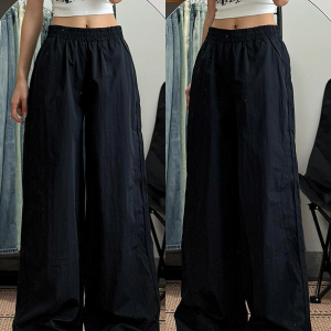 Women's Loose Fit Cargo Pants - Thin, Quick-Dry, Straight-Leg, Wide-Leg Casual Sports Pants for Summer 2025, Versatile American Style