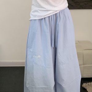 Women’s Loose Straight Wide-Leg Striped Casual Sports Pants - Summer Dance Jazz Pants in American Work Style