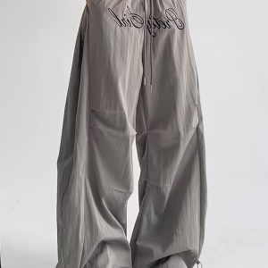 Women's Loose Wide-Leg Casual Pants - Hip-Hop Retro Jazz Dance Trousers for Y2K Style